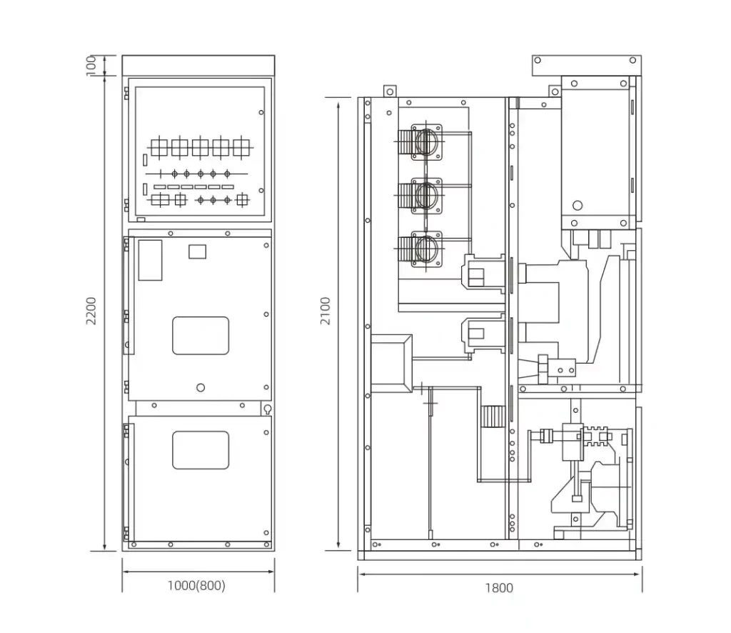 Environmental operating conditions chart for KYN28-24 switchgear